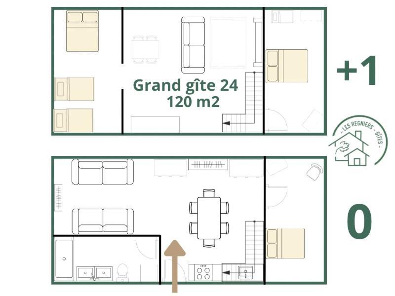 Les Régniers - 1 gîte x4 à 6 et 1 gîte x8 - à réserver ensemble ou séparément Eynesse Extérieur photo